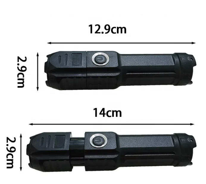 Powerful LED 1000 Lumen Telescopic Strong Light Tactical Flashlights Rechargeable Waterproof Zoomable Torch Flashlight