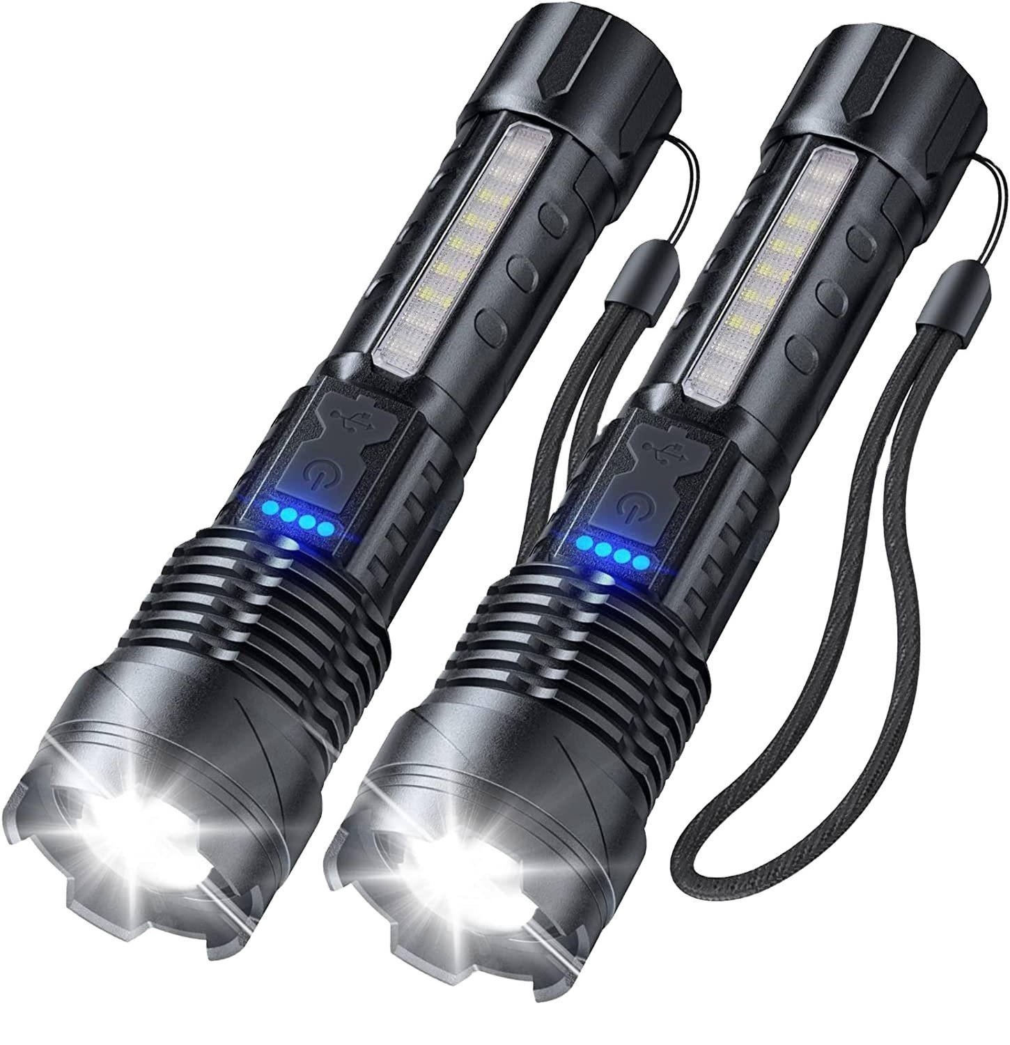 High Intensity 20000 Lumens Rechargeable LED Flashlight Zoom Focus Hand Torch Power Display