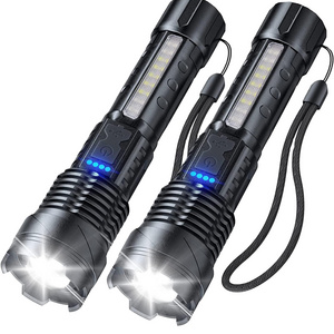 High Intensity 20000 Lumens Rechargeable LED Flashlight Zoom Focus Hand Torch Power Display