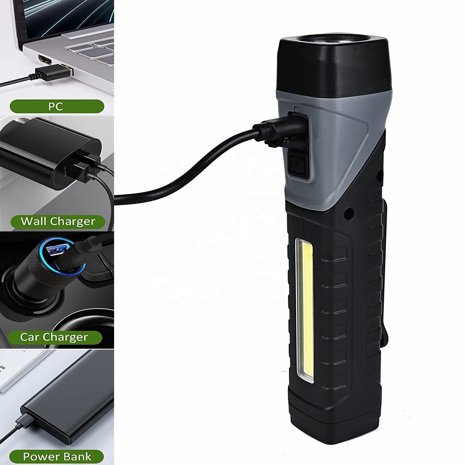 10000lm Swivel LED Worklight Flashlight Hand Work Light Lamp Portable Magnetic Cordless Inspection Light for car repair