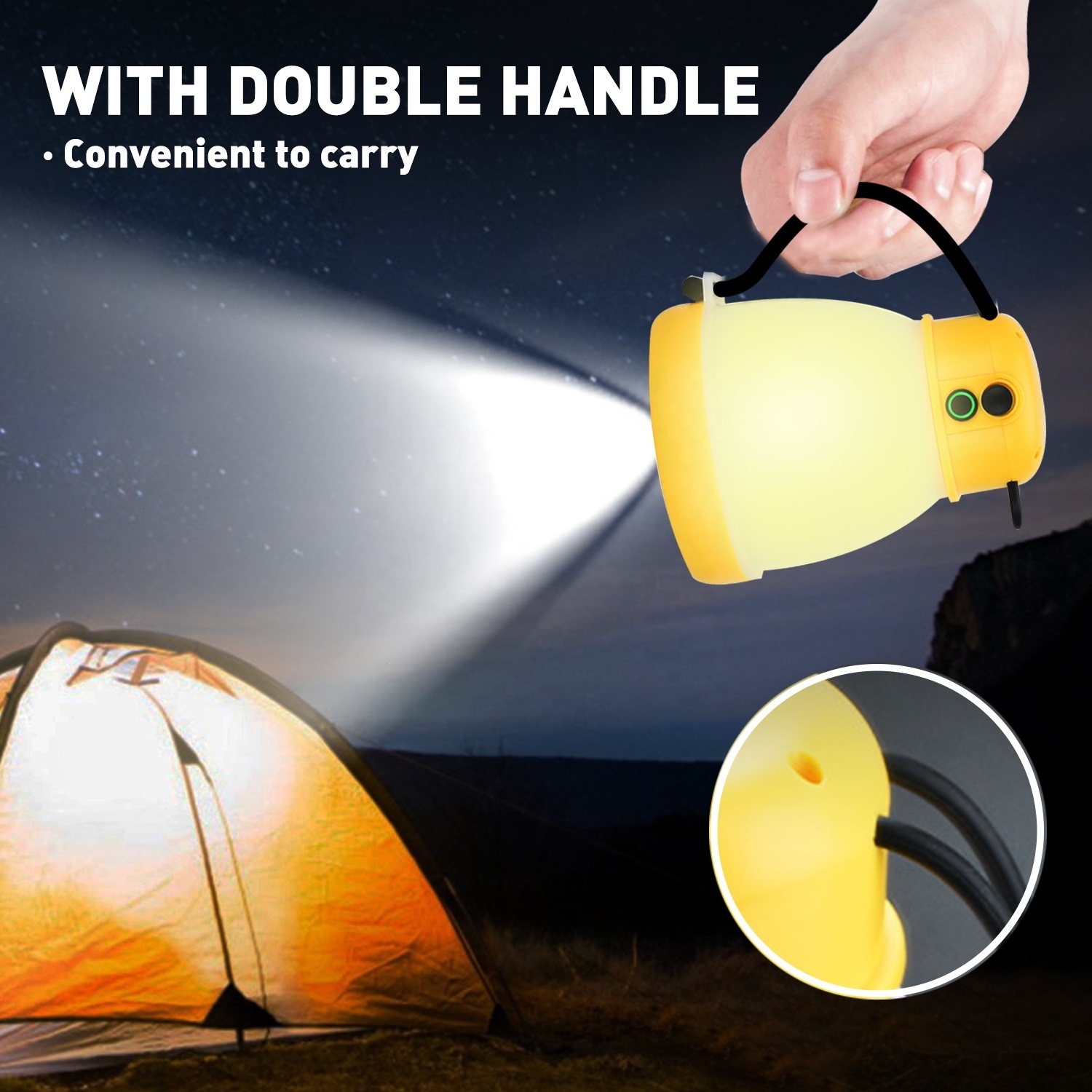 USB Rechargeable Camping Lantern with Mosquito Repellent - Portable Light and Bug Protection