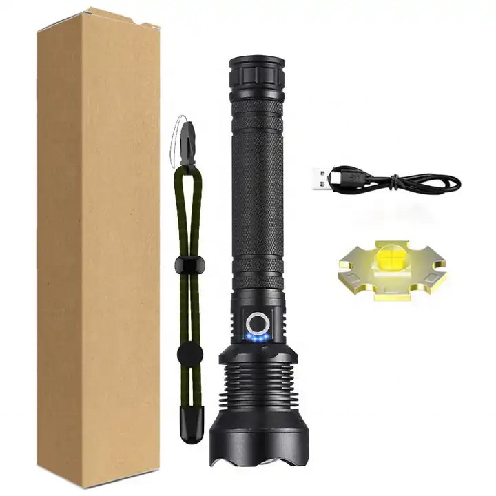 High Lumens 100000 Powerful LED Flashlight XHP70 Taschenlampe Linterna Portable Security Zoom Torch Light