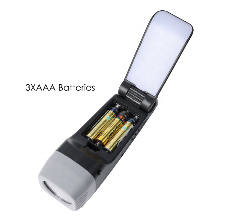 Multi Function Flashlight Also 3AAA Battery Portable COB And LED Working Lamp Light 90 Degree Rotating Worklight