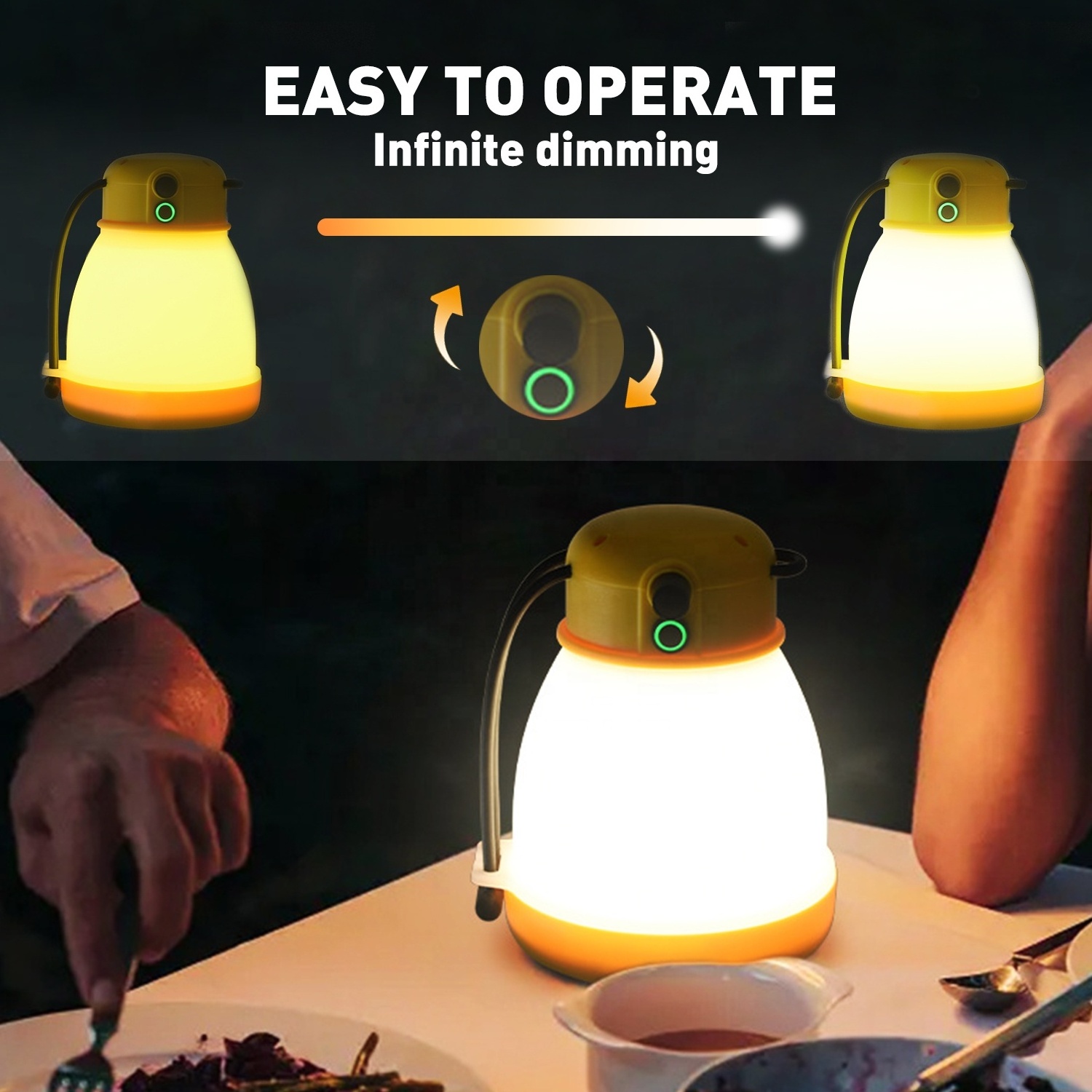 USB Rechargeable Camping Lantern with Mosquito Repellent - Portable Light and Bug Protection