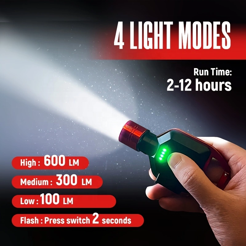 Keychain Light LED Pocket Torch Light USB Rechargeable EDC Light Keychain Lightweight Camping hiking Flashlight