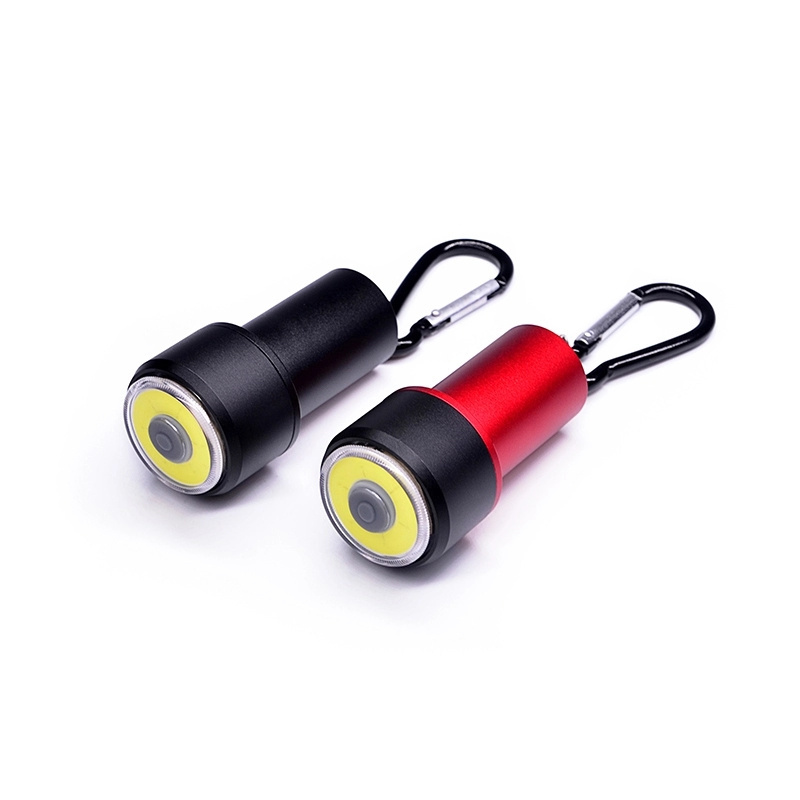 Easily Operate Tiny Pocket Keychain Flashlight with Carabiner Bright COB  Mini Aluminum Flashlight