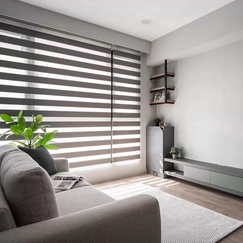 Smart Motorized Zebra Blind Electric Roller Shades Window Curtains Blackout Roller Blind Shutters