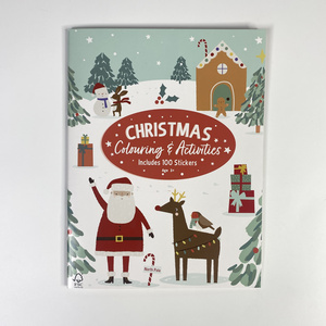 A5 Wholesale custom printing sticker book Christmas coloring book