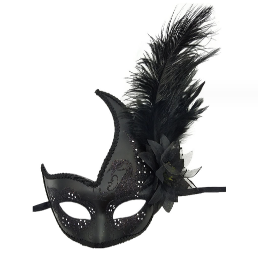 Eco-friendly DIY Mardi Gras istyle Venetian Wholesale Masquerade owl Halloween Party Feather Mask with stick for carnival party