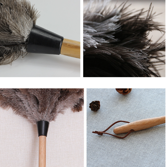 Wholesale Newest Design duster feathers Prime Quality ostrich feather duster fluffy with wooden handle for home cleaning