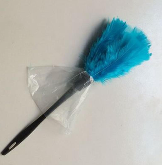 tiny feather duster black white mini handle Turkey marabou Flats Duster pink Cleaner Brush for home clean