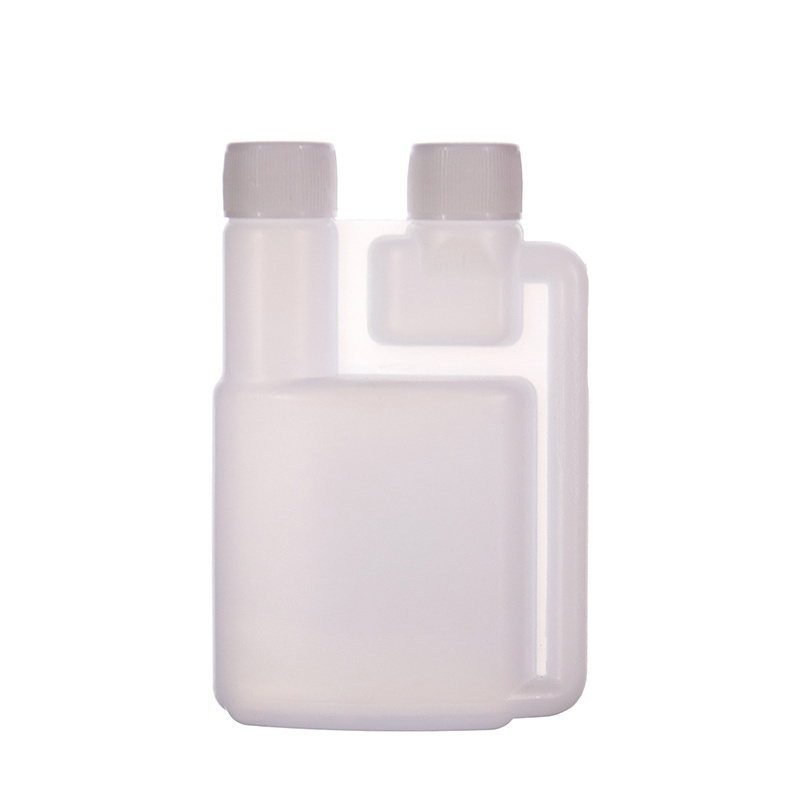 100ml Hdpe Dosing Measuring twin neck Plastic Dual Chamber Bottle