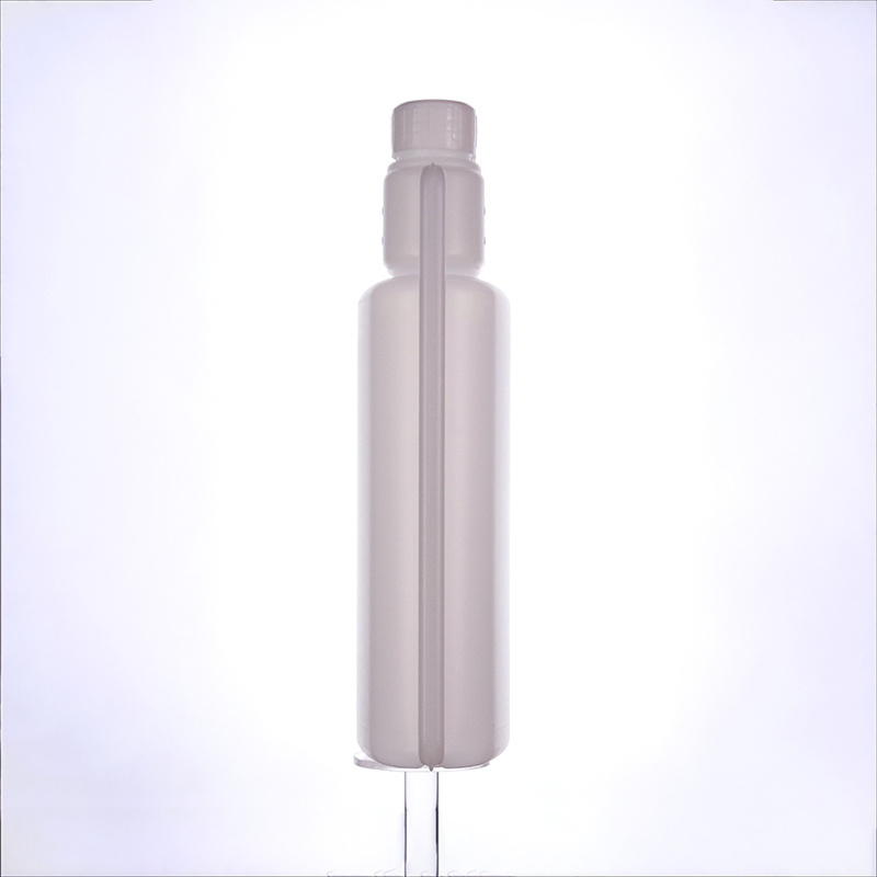 1000ml Hdpe white plastic twin neck dosing bottle with screw cap two chamber bottle