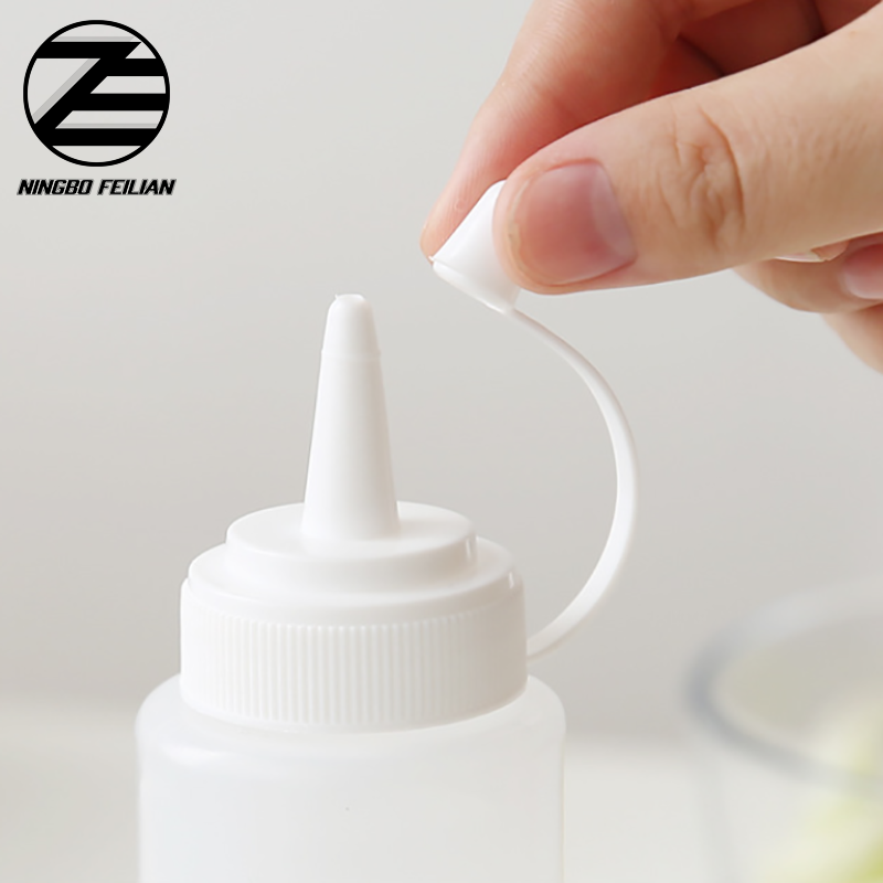 Premium Quality 200-300ml Squeeze Plastic Salad Dressing Clear PE Sauce Bottle For Ketchup 8oz Soy Sauce Bottle With Scale