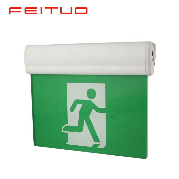 Made by FEITUO: JELRM China new acrylic panel lighted exit signs with battery backup