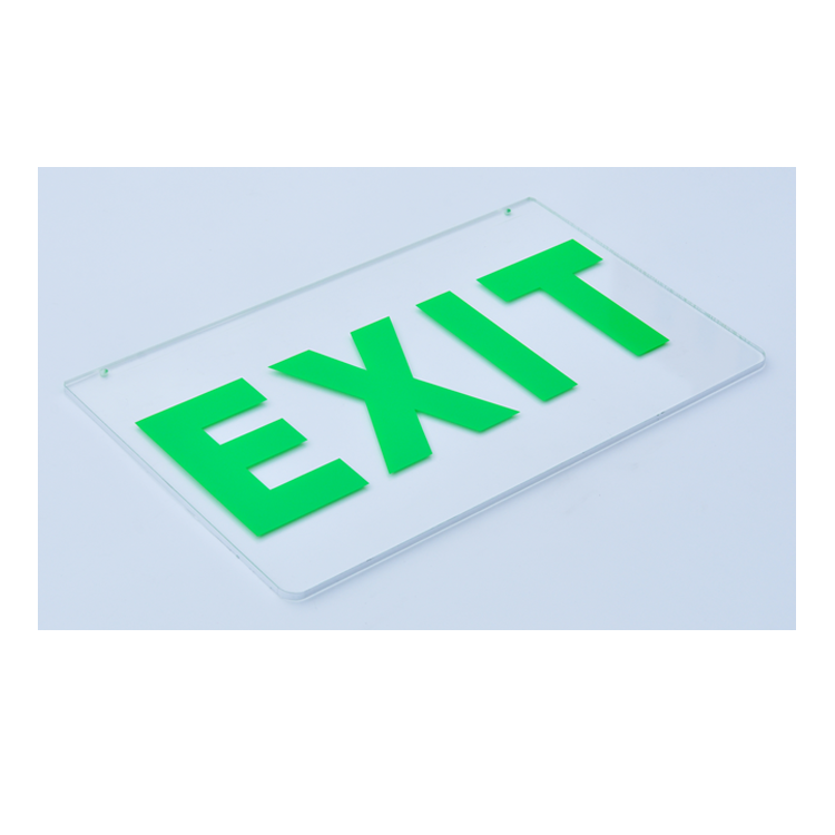 Made by FEITUO Innovative easy installation Transparent exit sign for emergency