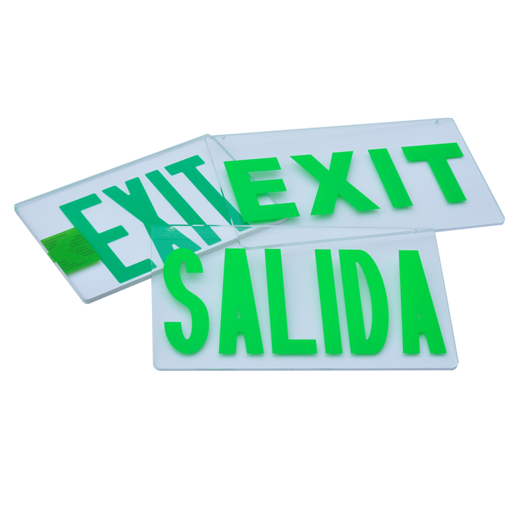 Made by FEITUO Innovative easy installation Transparent exit sign for emergency