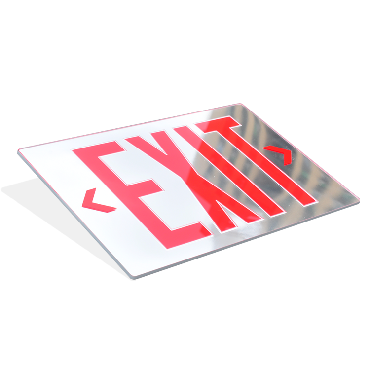 Single and Double Face Red Green Acrylic Exit Sign BOARD SALIDA parts for Mirrored  LED exit sign & emergency light