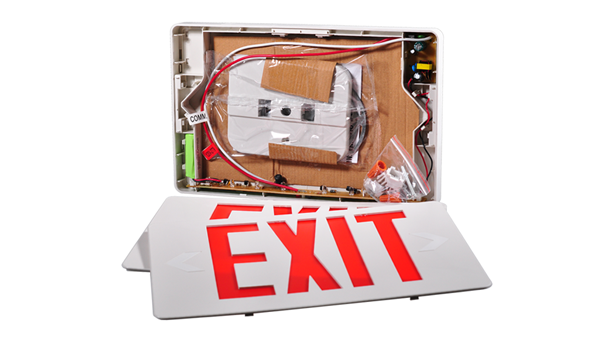 Made by FEITUO Escape sign- Slim 6 Inch UL Approved  fire resistant RED EXIT SIGN JLEED2RWEM