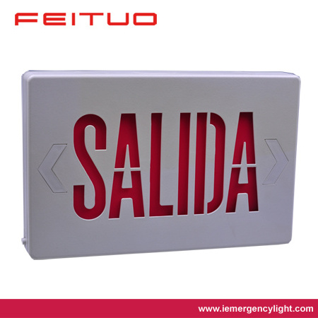 Made by FEITUO LED exit emergency light UL exit sign  with battery backup