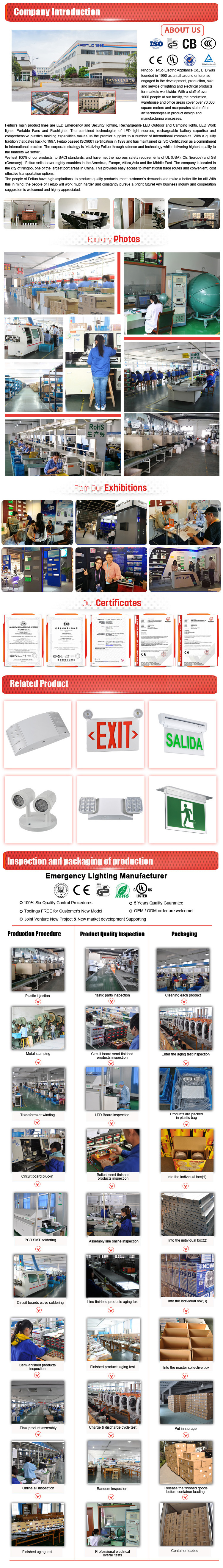 Emergency Exit Sign Supplier Since1967-NEW Slim UL Listed LED Combo EMERGENCY EXIT SIGN W/Twin Heads