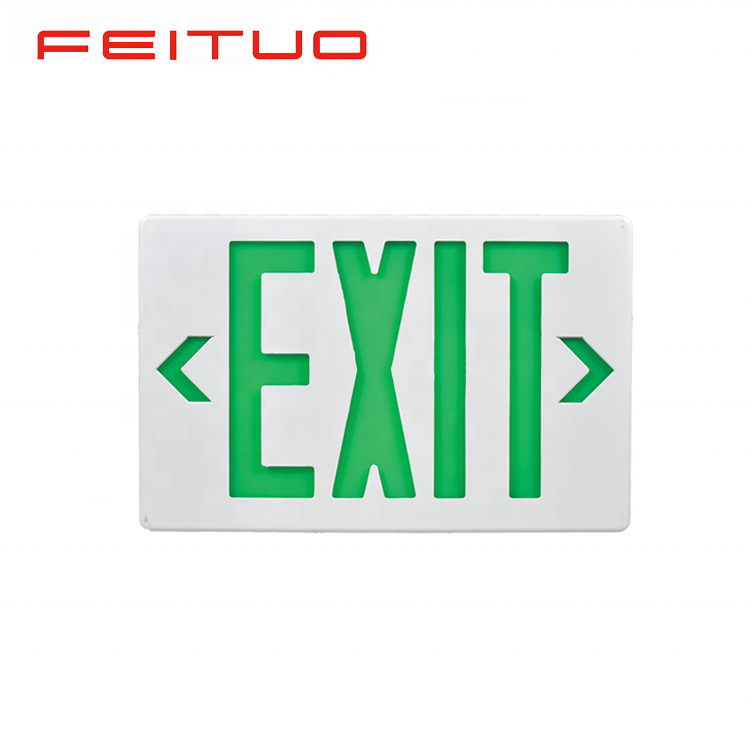 Made by FEITUO wall mounted emergency led exit signs with battery