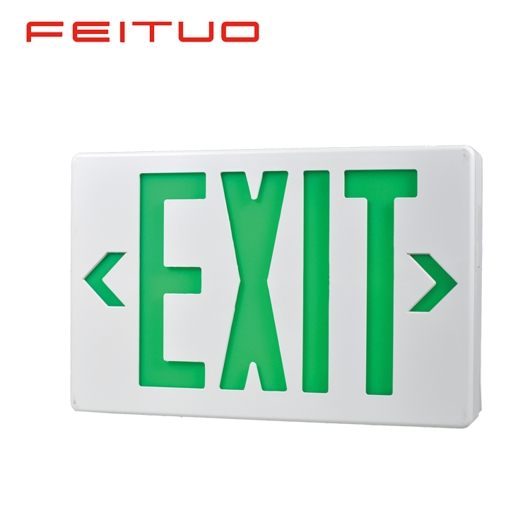 Made by FEITUO wall mounted emergency led exit signs with battery