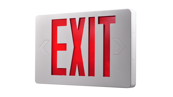 Made by FEITUO Escape sign- Slim 6 Inch UL Approved  fire resistant RED EXIT SIGN JLEED2RWEM