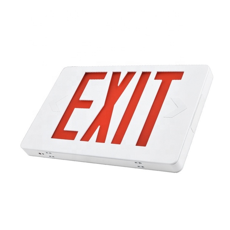 Emergency Exit Sign Supplier Since1967-NEW Slim UL Listed LED Combo EMERGENCY EXIT SIGN W/Twin Heads