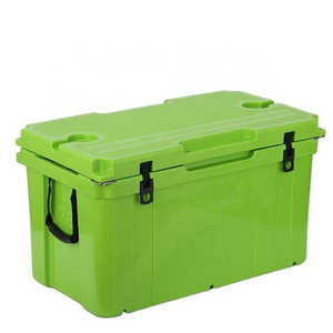 Heavy duty 78 Liter large fish Plastic insulated trolley chilly bin