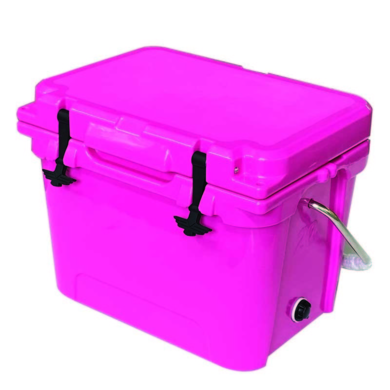 China Factory manufacture OEM cheap price plastic rotomolded pink wholesale ice chest cooler box for outdoor camping