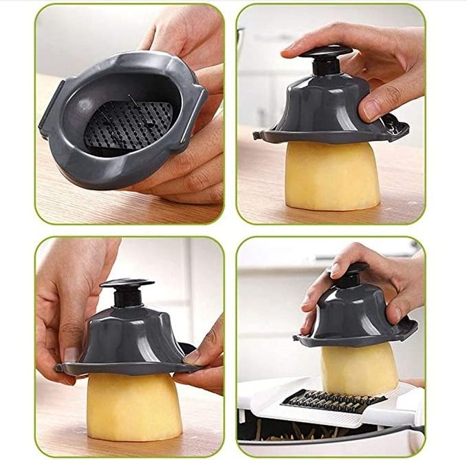 Multifunction  Rotate Vegetable Cutter with Drain Basket Large Capacity Vegetables Chopper Veggie Shredder Grater