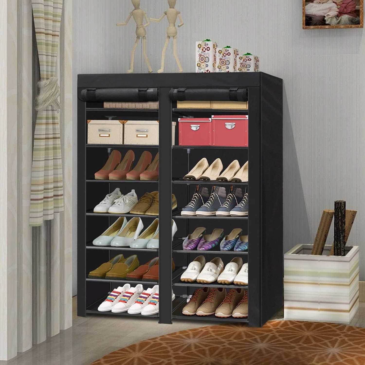 The installation is simple and removable shoe cabinet shoe cabinet furniture storage system cabinet Suitable for home storage