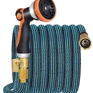 Finesource Magic Flexible Water 50 Ft Pressure Washer Fitting Expandable Garden Hose 3/4 Solid Brass For Car Washing