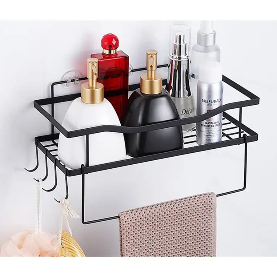 Two Piece Dress Large Capacity Adhesive Shower Organizer No Drilling Shower Shelves Shower Caddy Bathroom Rack