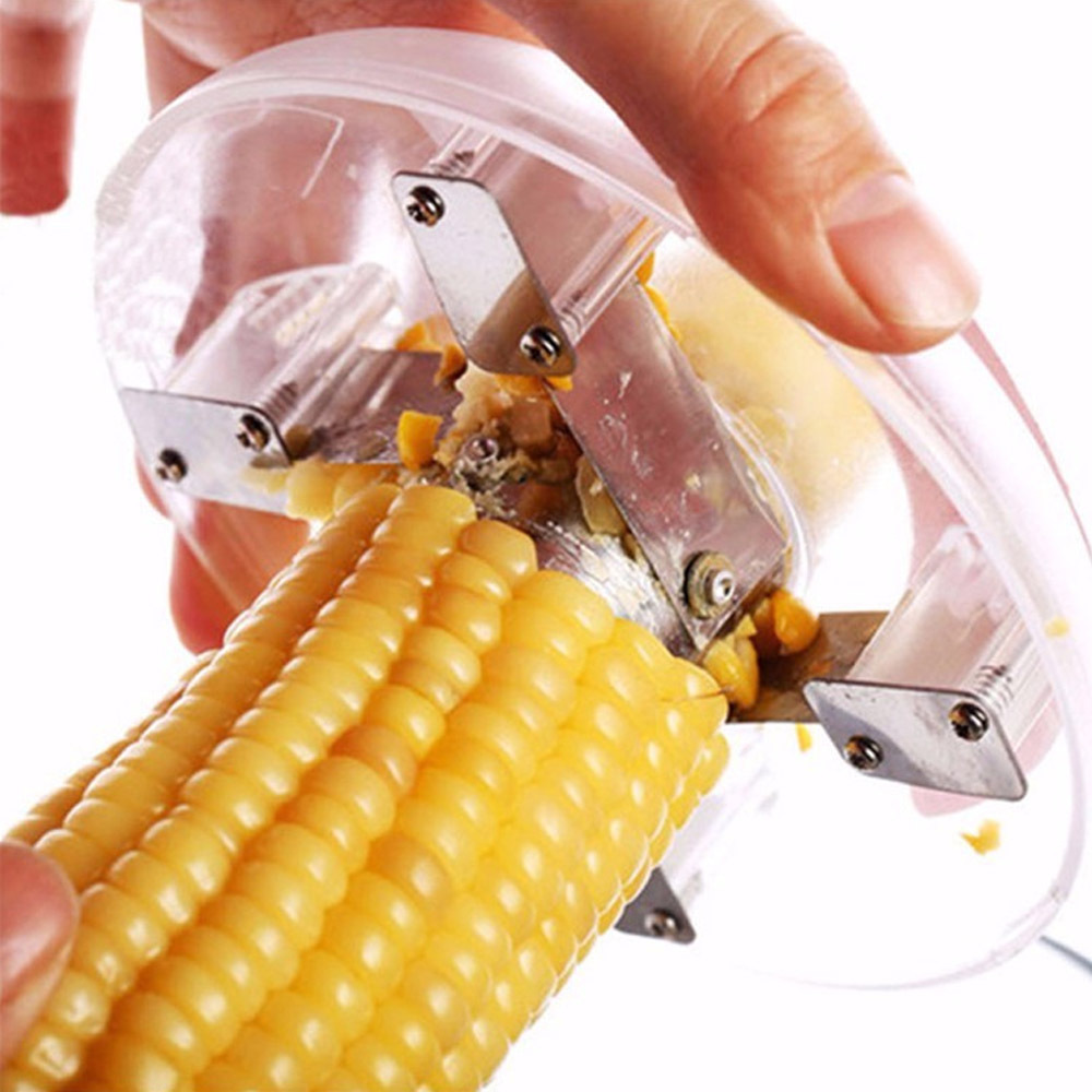 One Step Corn Stripper Stainless Steel Corn Kerneler Peeler