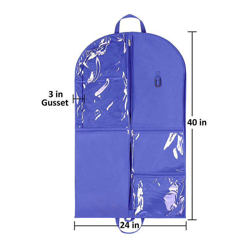 Wholesale Breathable Fabric Branded Purple Garment Store Dance Suit Coat Men Suit Storage Bags With Rack