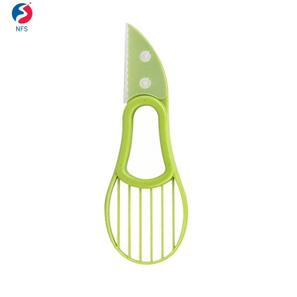 Household  Multifunction Manual Plastic 3 in 1 Cutter Avocado Slicer