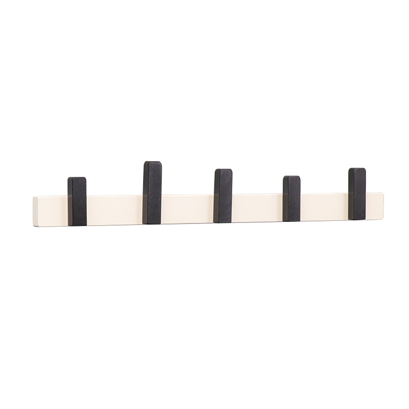 Top Sale Wall Mounted White Plate Black Hooks Living Room Decoration Wooden Piano Shape Coat Racks With 5 Pegs