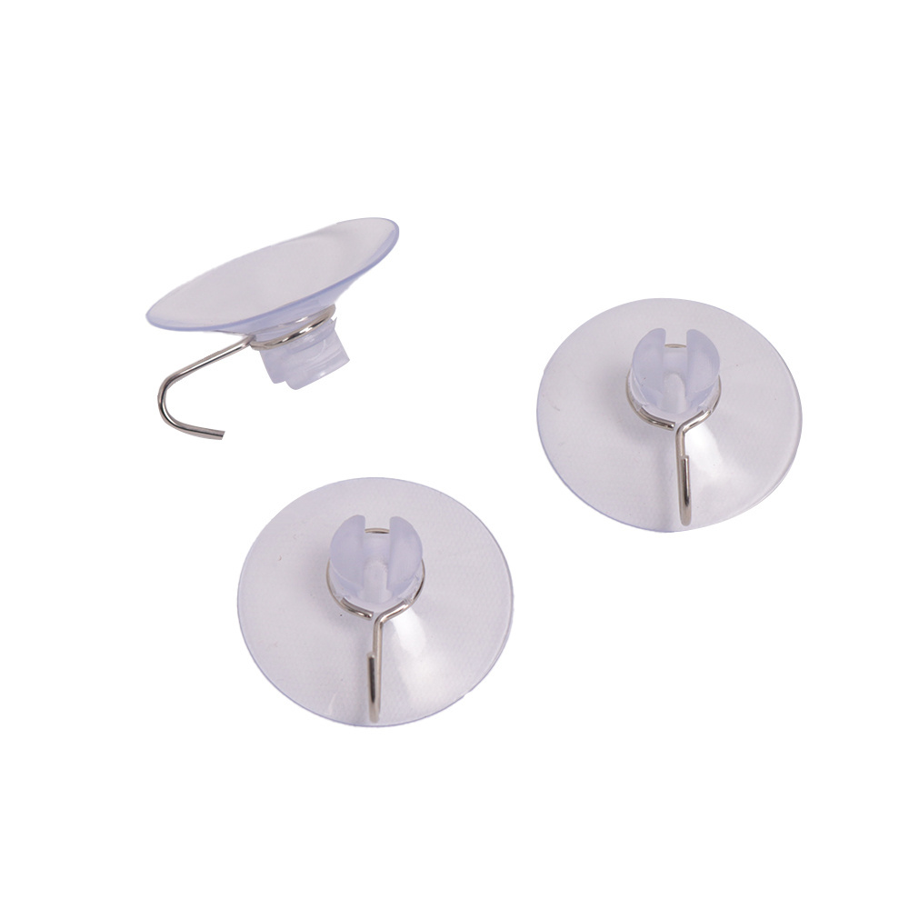 Top fashion hooks & rails  stick on wall adhesive transparent hanger camping  suction cup sucker wall hooks