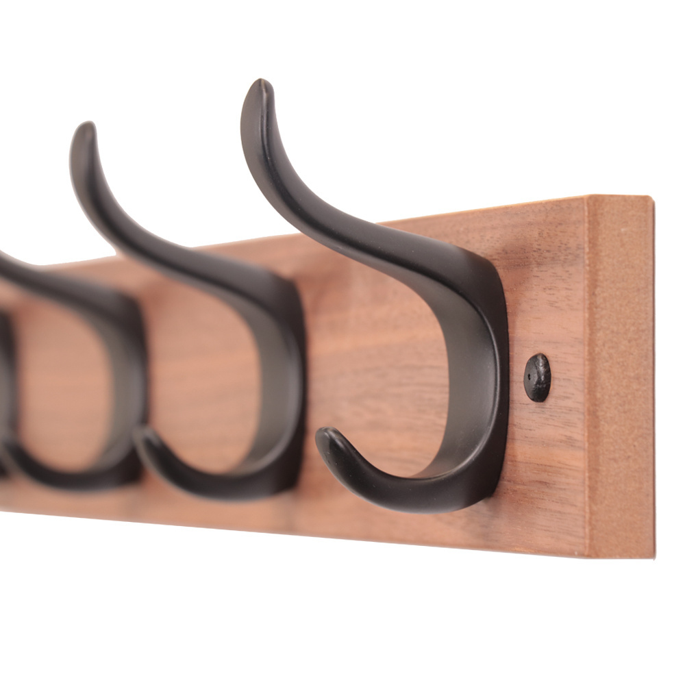 Wall Mounted Coat Rack With Shelf Wooden Entryway Shelf With 4 Hooks