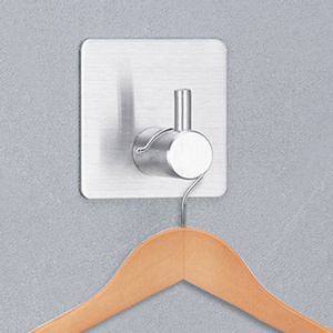 New Single Door Strong Adhesive  Design Wall Clothes Nordic Wall Mount Clothes Hat Towel Hook