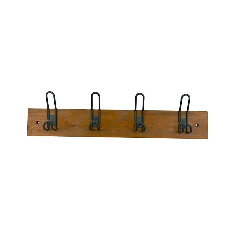 Hot Selling Product Vintage Furniture Hardware Wall Coat Hooks Wooden Plate Hooks