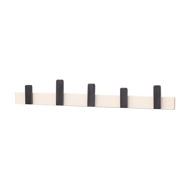 Top Sale Wall Mounted White Plate Black Hooks Living Room Decoration Wooden Piano Shape Coat Racks With 5 Pegs