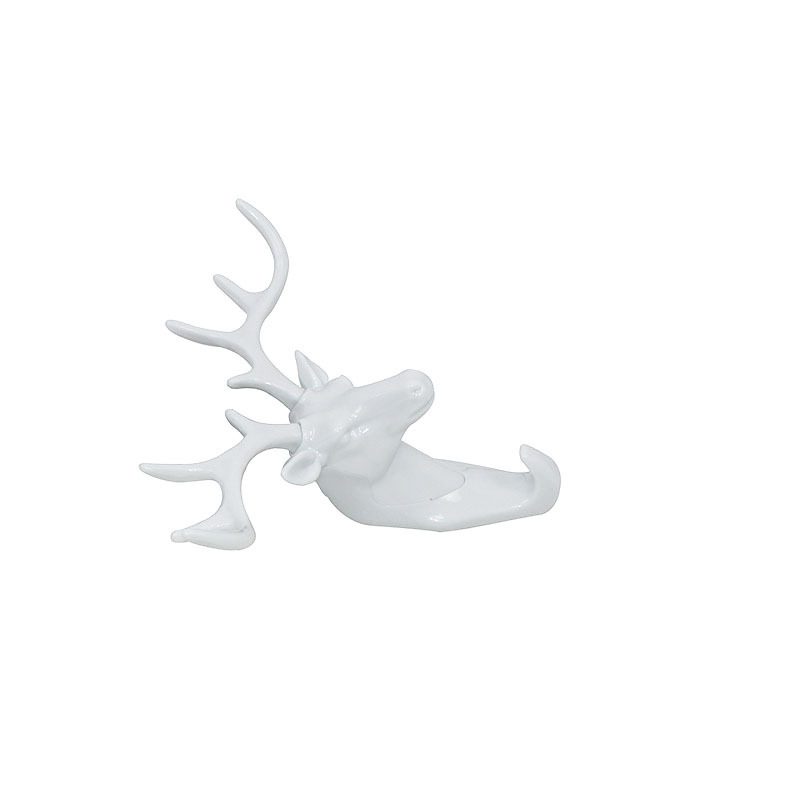 Deer head wall hook Antler hanger Animal Shaped Key Coat Hat Hooks Home Decoration wall hook white heavy duty for living room