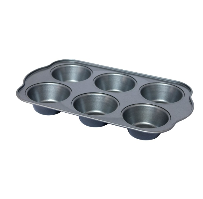 nonstick small carbon steel roasting kitchen bakeware 6 cup muffin tray bread baking pan mini cake pan