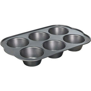 nonstick small carbon steel roasting kitchen bakeware 6 cup muffin tray bread baking pan mini cake pan