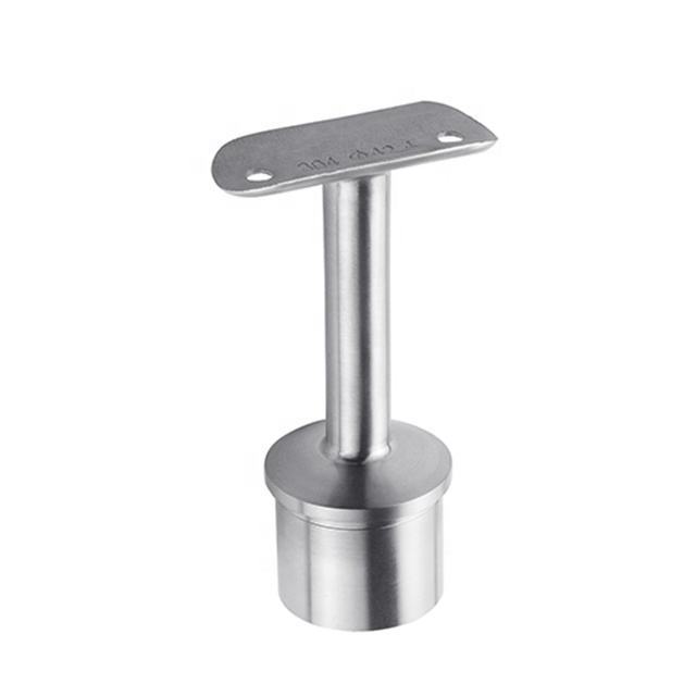 AISI304 316 Stainless Steel Handrail Accessories Mirror Pipe Support Balustrade Saddle Round Handrail Bracket