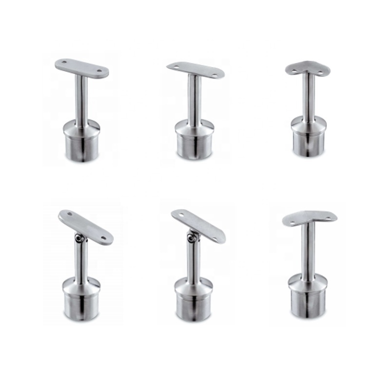 AISI304 316 Stainless Steel Handrail Accessories Mirror Pipe Support Balustrade Saddle Round Handrail Bracket