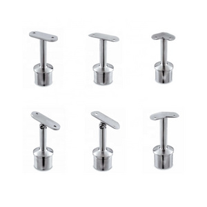 AISI304 316 Stainless Steel Handrail Accessories Mirror Pipe Support Balustrade Saddle Round Handrail Bracket